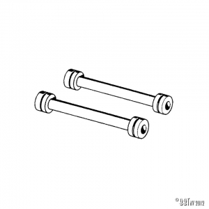 Rubber tube between light bucket and body, as pair