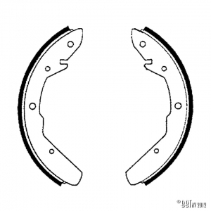 Brake shoes rear Type2 73-79