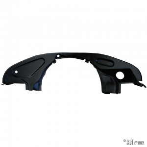 Sheet at front of engine, black, without oil cooler outlets