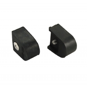Rubber block stops, convertible, as pair