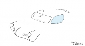 Doorwindow, left, convertible