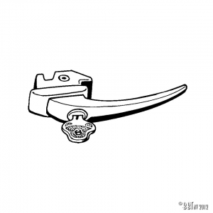 Door latch with keys