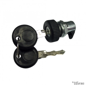 Glove box lock, with keys