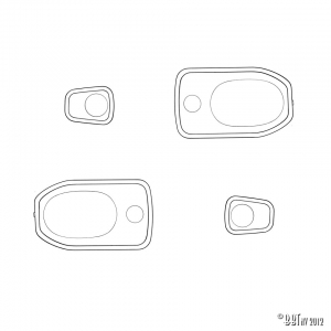 Door handle seals, 4 pieces, L/R Original